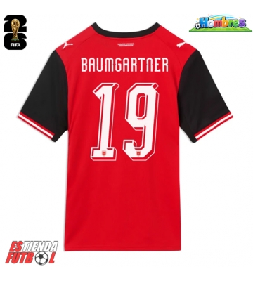 Austria Christoph Baumgartner #19 Primera Equipación Mundial 2026 Manga Corta